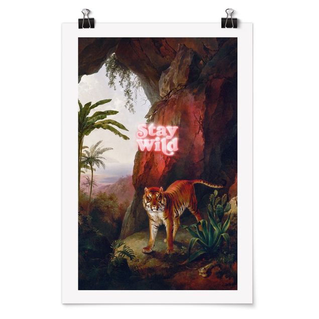 Posters retro Tigre sauvage