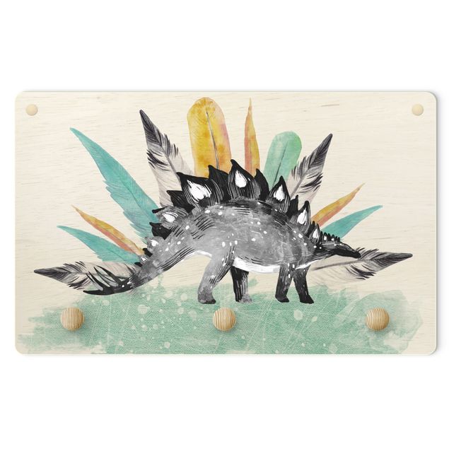 Porte-manteau enfant - Stegosaurus With Crown Of Feathers