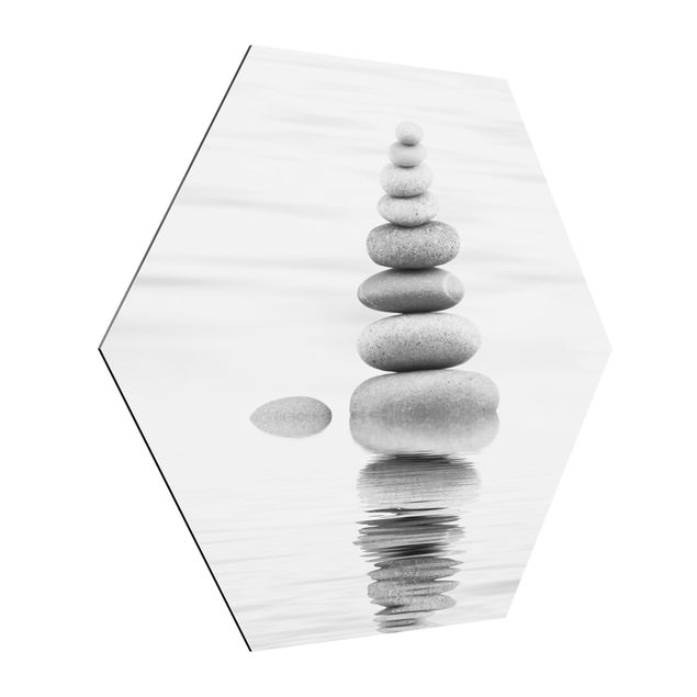 Tableaux de Uwe Merkel Stone Tower In Water Black And White