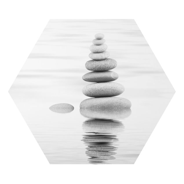 Tableau décoration Stone Tower In Water Black And White