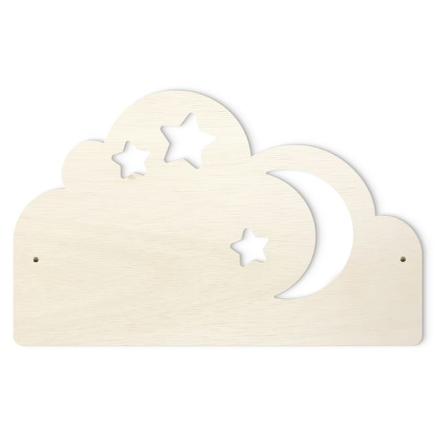 Porte-manteau enfant - Starry Cloud And Moon With Customised Name