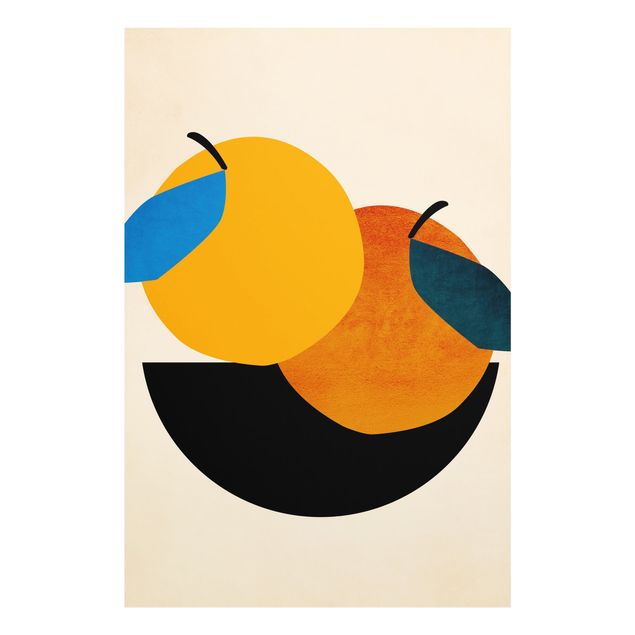 Tableaux orange Nature morte - Deux pommes