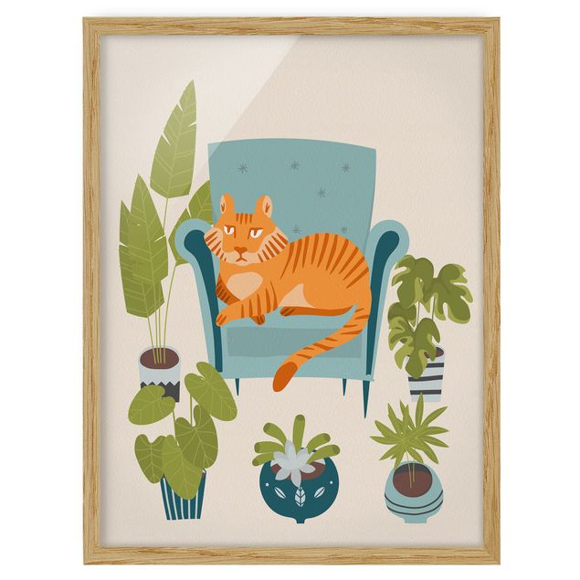Tableaux encadrés animaux Illustration de mini tigre domestique