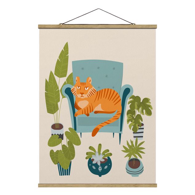 Tableaux modernes Illustration de mini tigre domestique