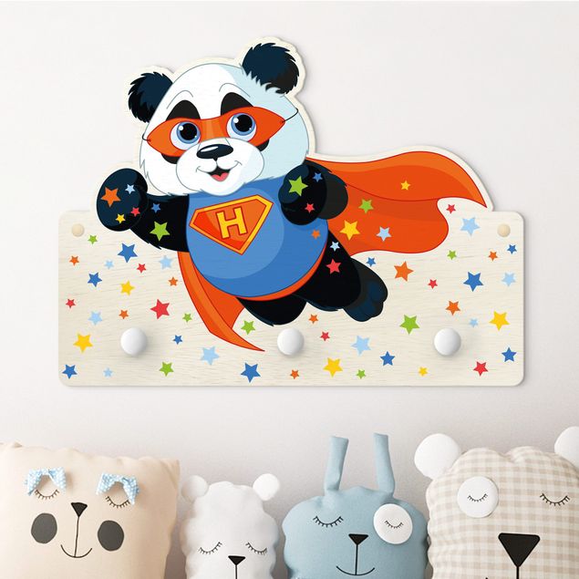 Décoration chambre bébé Super Panda avec Lettres Personnalisées