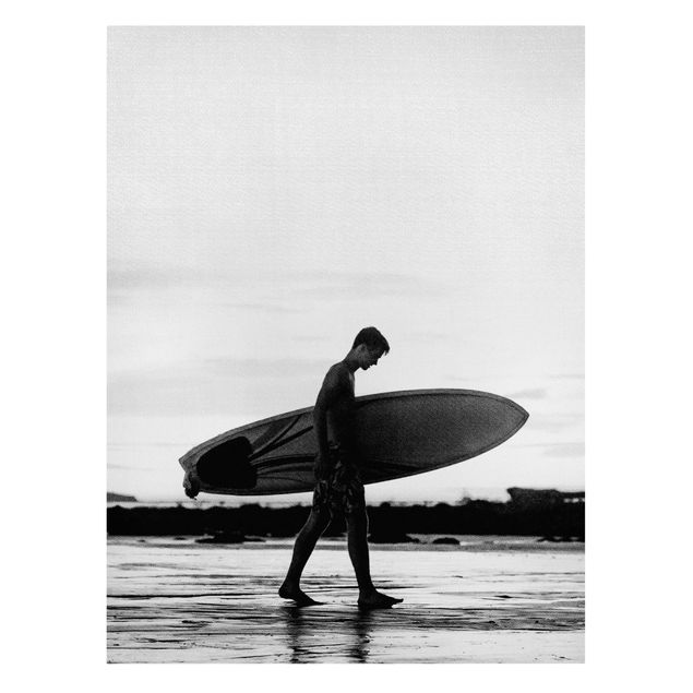 Tableaux moderne Surfeur de l'ombre de profil