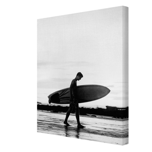 Tableau deco nature Surfeur de l'ombre de profil