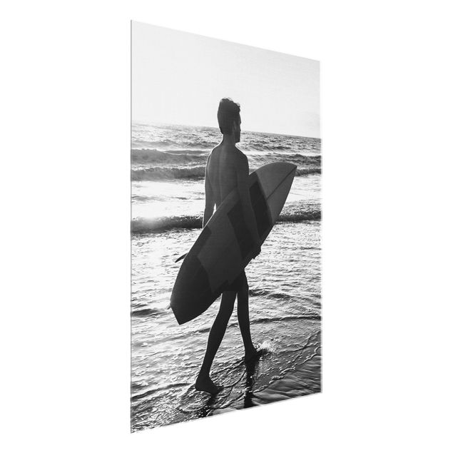 Tableaux mer Surfer Boy At Sunset