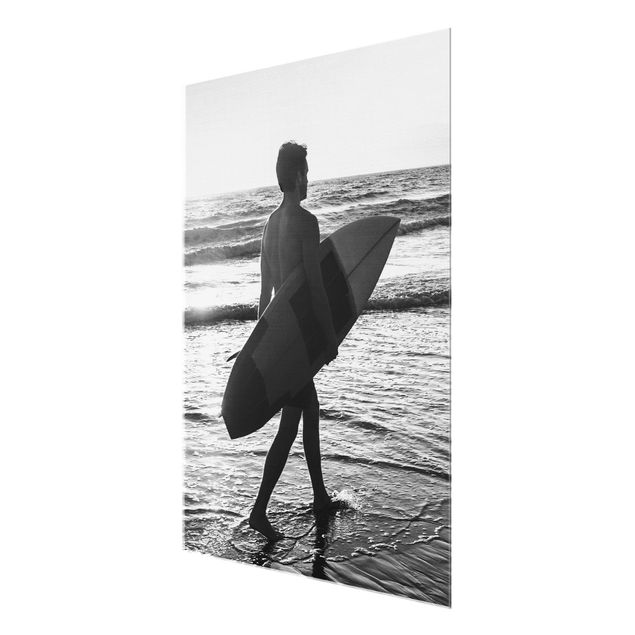 Tableaux modernes Surfer Boy At Sunset