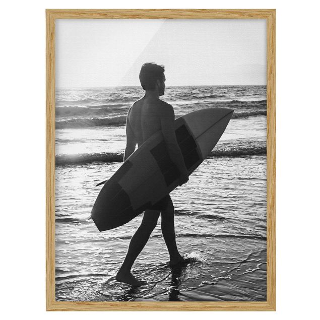 Tableaux plage Surfer Boy At Sunset