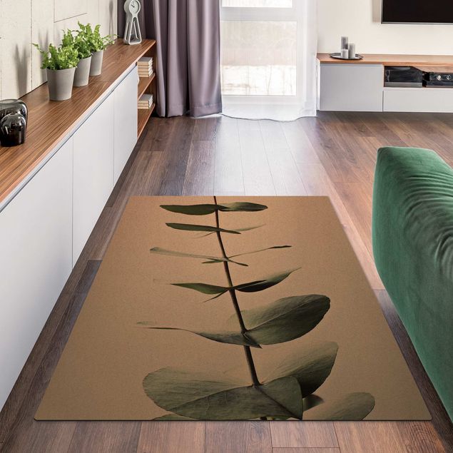 tapis feuille Brindille symétrique d'eucalytus