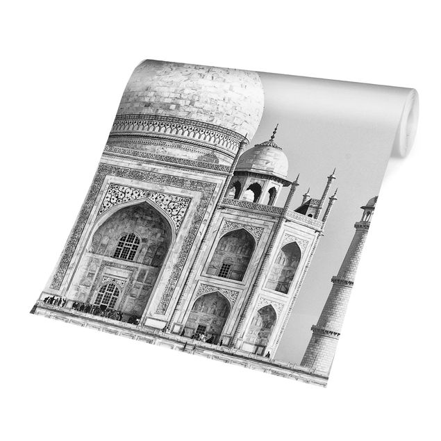 Papier peint panoramique Taj Mahal en gris
