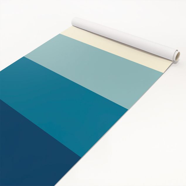 Papier Autocollant bleu Deep Sea 4 Stripes Set - Pastel Turquoise Teal Prussian Blue Moon Gray
