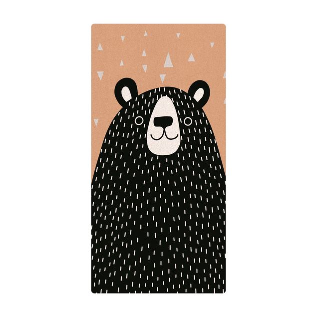 Tapis en liège - Zoo With Patterns - Bear - Format portrait 1:2