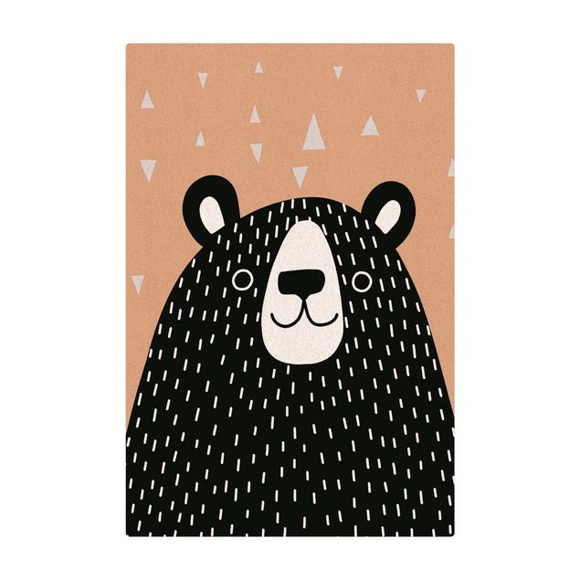 Tapis en liège - Zoo With Patterns - Bear - Format portrait 2:3