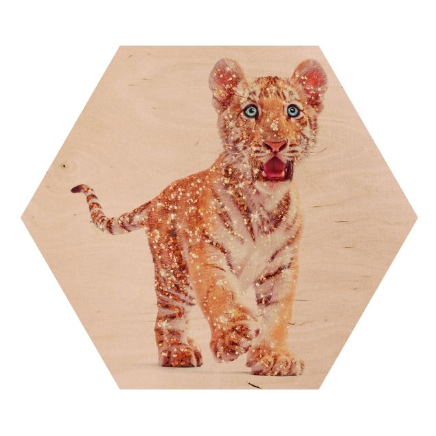 Tableau reproduction Tigre avec Paillettes