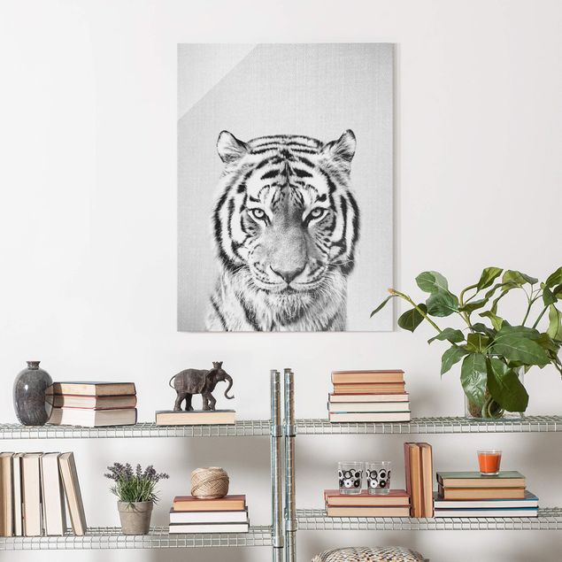 Tableaux tigres Tigre Tiago Noir Et Blanc