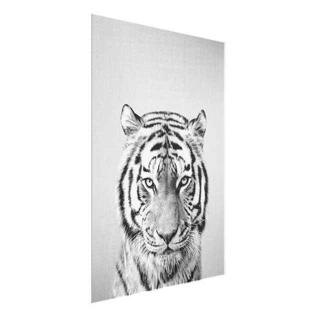 Tableaux modernes Tigre Tiago Noir Et Blanc