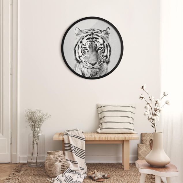 Tableaux tigres Tigre Tiago Noir Et Blanc