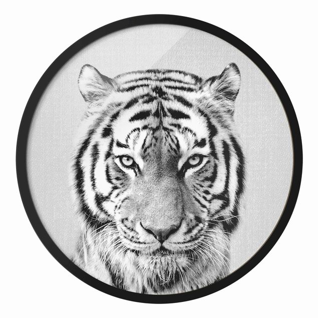 Tableaux encadrés animaux Tigre Tiago Noir Et Blanc