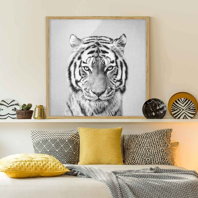 Tableau tigres Tigre Tiago Noir Et Blanc