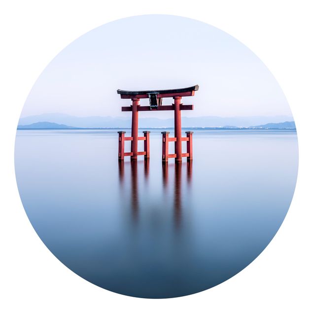 tapisserie panoramique Torii dans l'eau