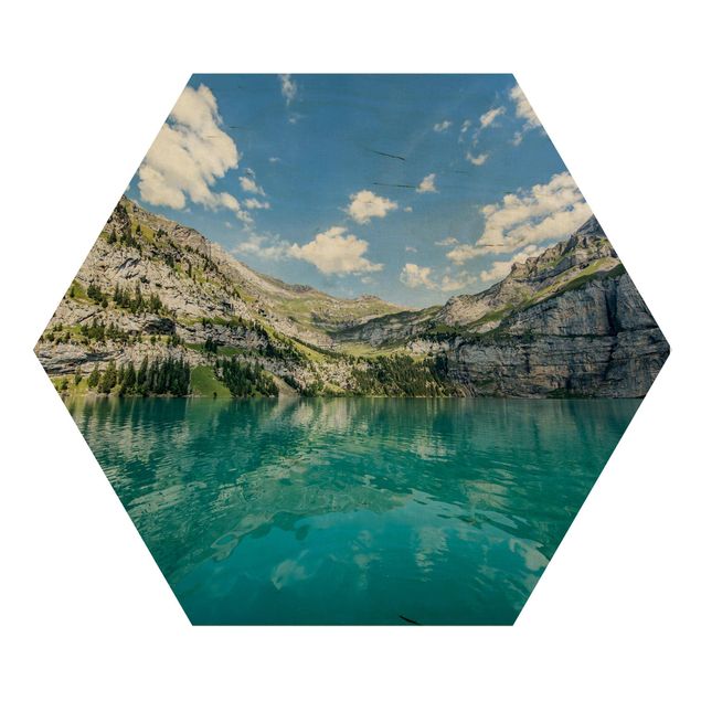 Tableau moderne Lac de la Montagne Divine