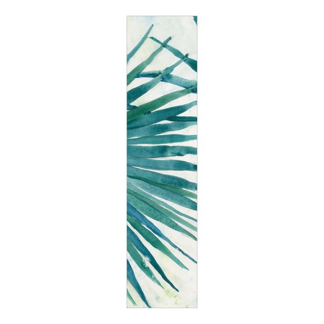 Panneaux coulissants avec fleurs Feuilles de palmier tropicales en gros plan