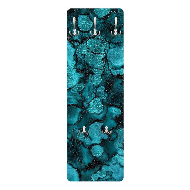 Porte-manteau - Turquoise Drop With Glitter