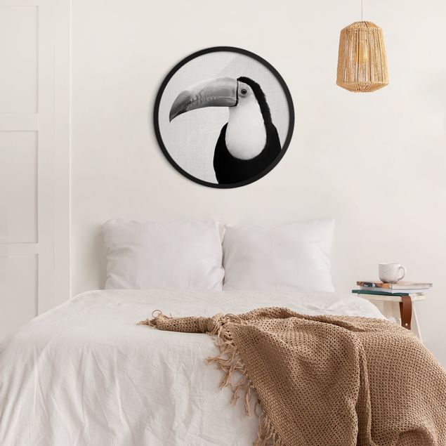 Affiches encadrées animaux Toucan Torben Noir Et Blanc