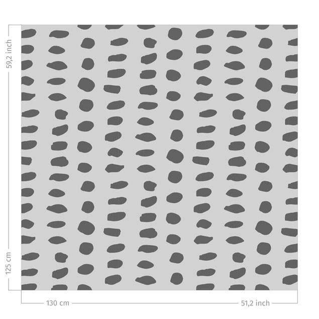 rideaux modernes Unequal Dots Pattern - Grey