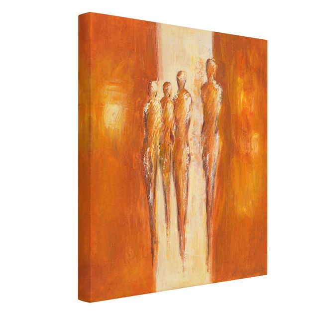 Tableaux de Petra Schüßler Four Figures In Orange 02