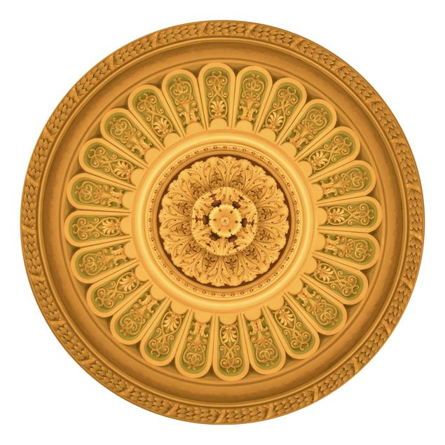 Papier peint or Décoration victorienne en cercle