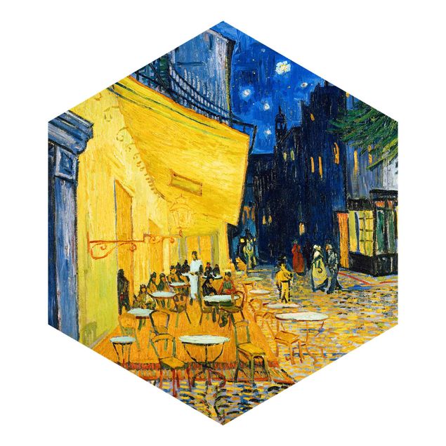Papier peint moderne Vincent van Gogh - Terrasse de café le soir
