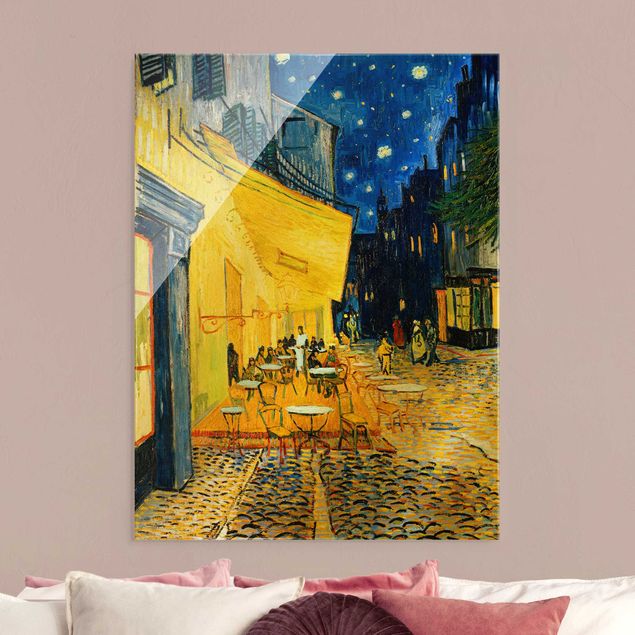 Toile impressionniste Vincent van Gogh - Terrasse de café le soir