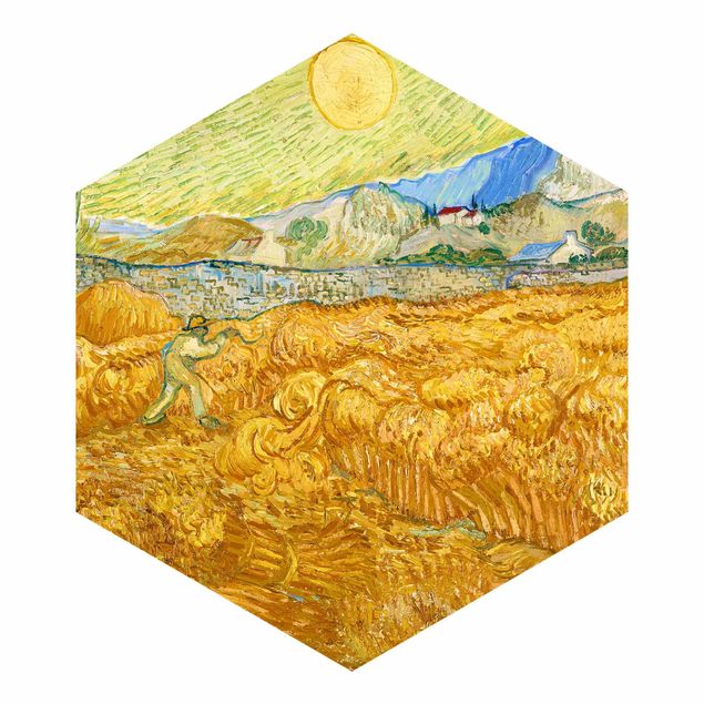 Papier peint moderne Vincent Van Gogh - La moisson, le champ de blé