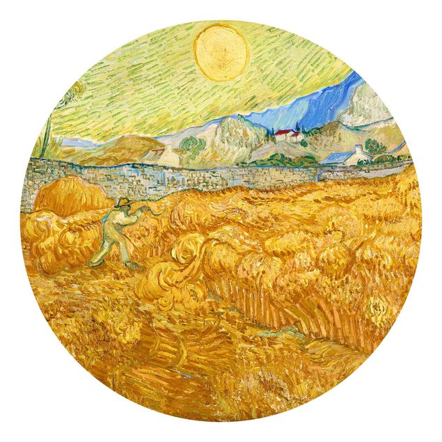 Tableaux pointillisme Vincent Van Gogh - La moisson, le champ de blé