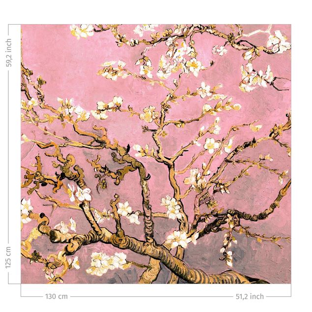 Toile impressionniste Vincent Van Gogh - Almond Blossom In Antique Pink