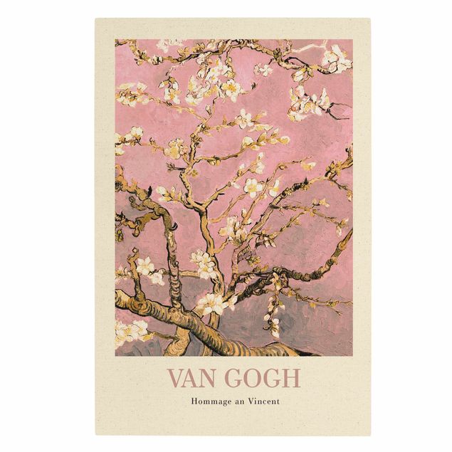 Tableaux moderne Vincent van Gogh - Amandier en fleur en rose - Édition musée