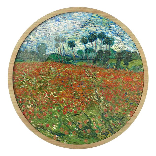 Tableaux pointillisme Vincent Van Gogh - Champ de coquelicots