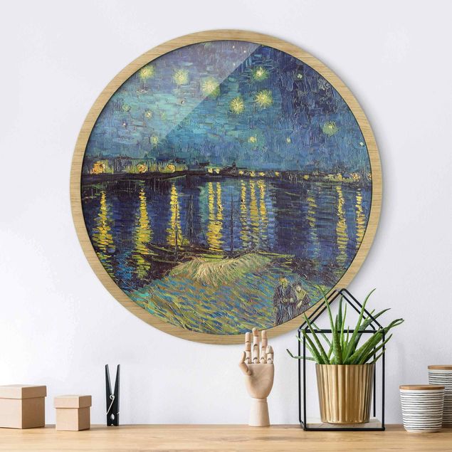 Toile impressionniste Vincent Van Gogh - Nuit étoilée au-dessus du Rhône