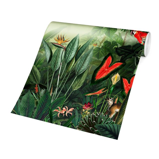 Papier peint floral Giungla colorata vintage