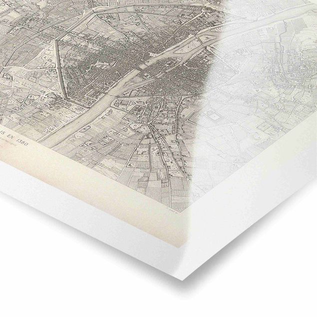 Tableaux de Andrea Haase Vintage Map Paris