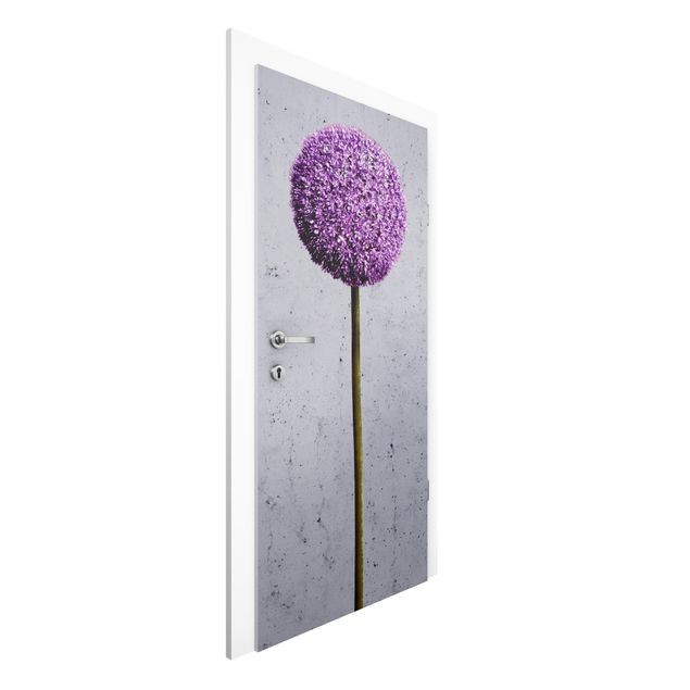 Papiers peints pour portes fleurs Allium Round-Headed Flower