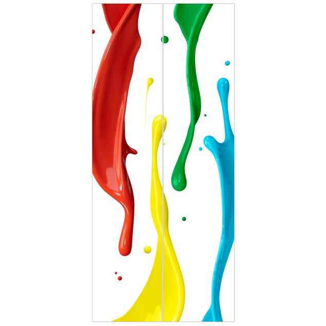 Papier peint pour porte - Colour Splashes