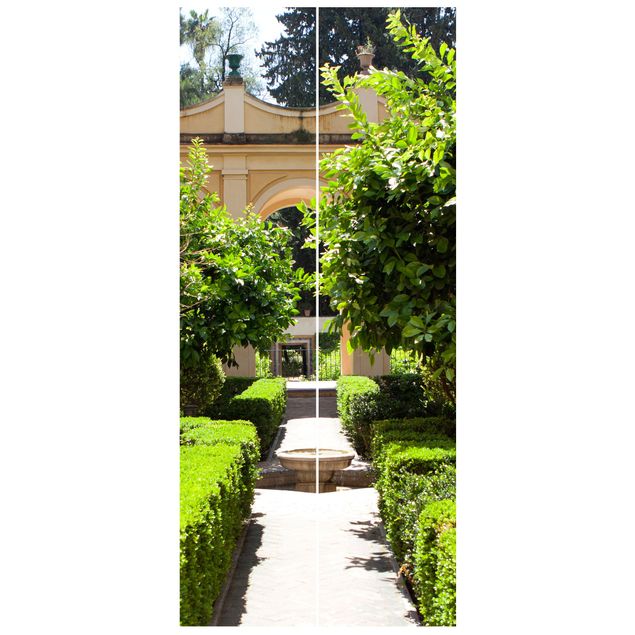 Papier peint paysage Chemin de jardin dans l'Alhambra