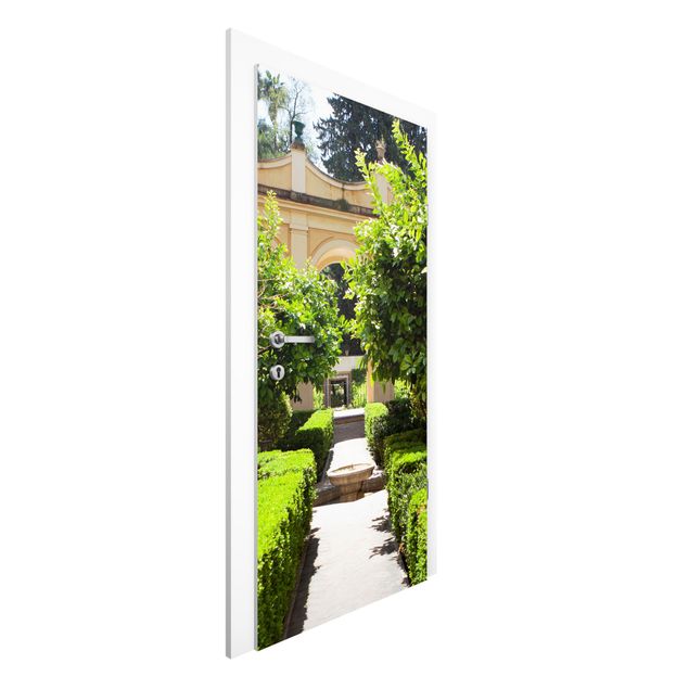 Papiers peints pour portes paysage Chemin de jardin dans l'Alhambra