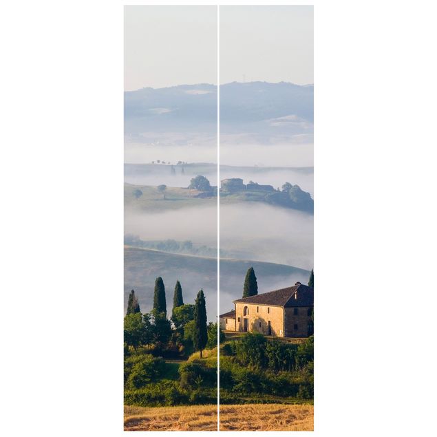 Papier peint panoramique paysage Domaine de campagne en Toscane