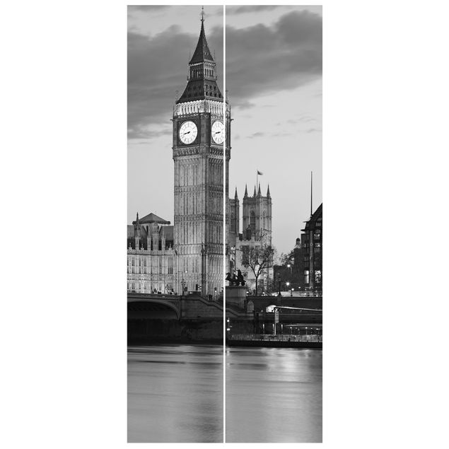 Papier peint panoramique ville Londres la nuit II