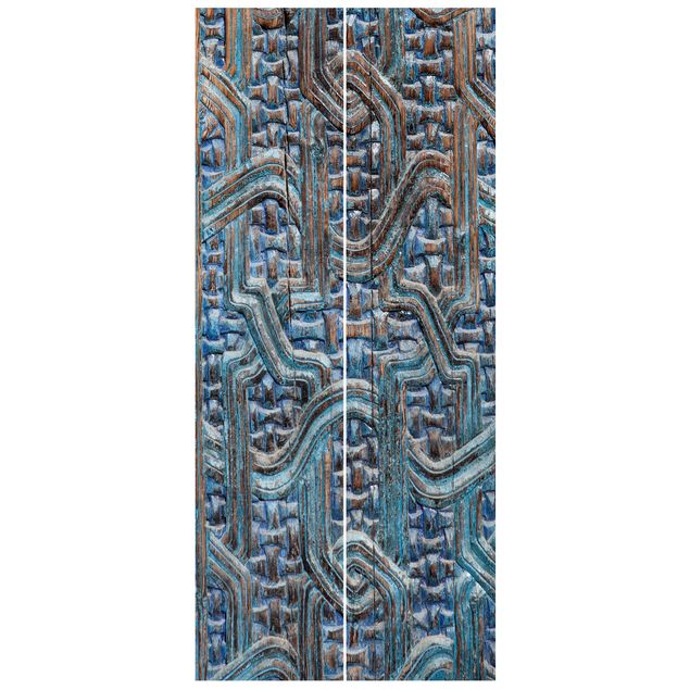 Tapisserie motif Porte avec Sculpture Marocaine
